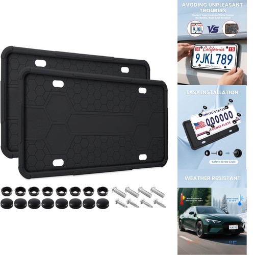 Silicone license plate frames - license,