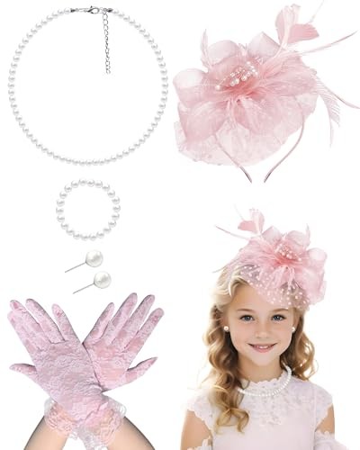 Girls tea party fascinators - girls,