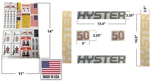 Hyster forklift stickers - , +