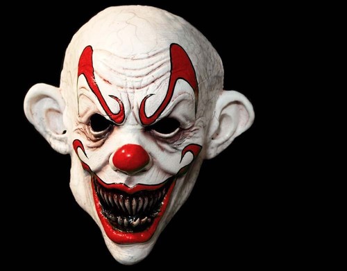 Crimson clown halloween - clown, half