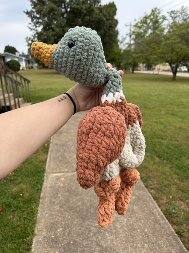 Handmade crochet mallard duck - crochet,
