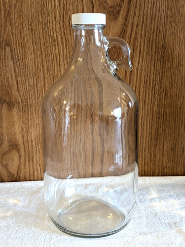 Growler clear glass with lid - growler,