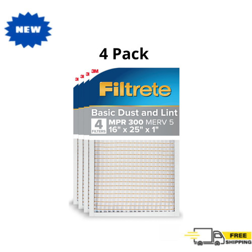 4pk filtrete 16x25x1 hvac - 16x25x1,