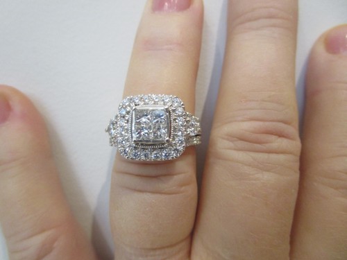 14k white gold diamond - 14k,