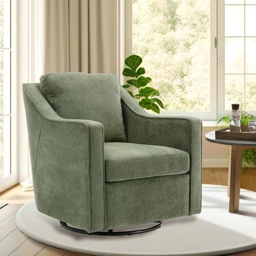 Green olive swivel tub - tub, chair