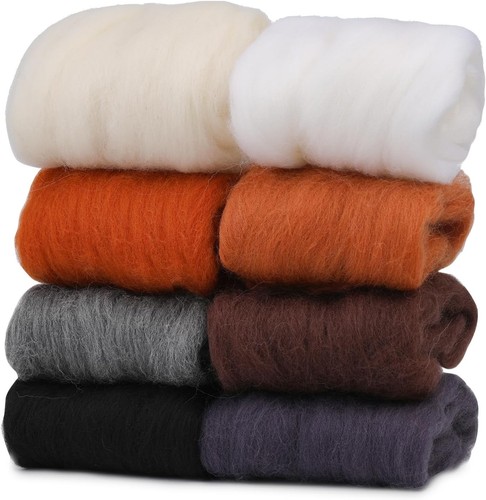 Needle felting wool colors - wool, 8