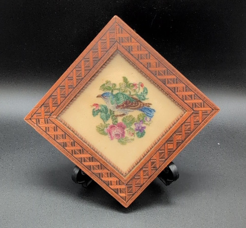 Antique framed petit point - antique,