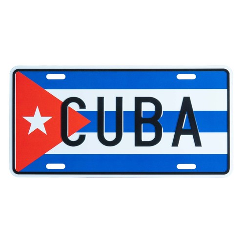 Cuba flag license plate - cuba,