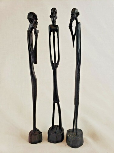 African hand carved wooden - 8",