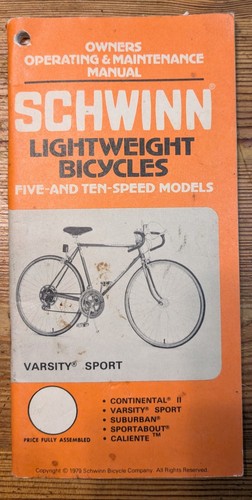 Schwinn owners manual - schwinn,