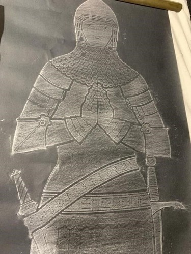 Brass rubbing general sir - rubbing,