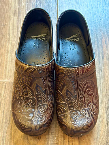 Dansko brown embossed tooled - brown,
