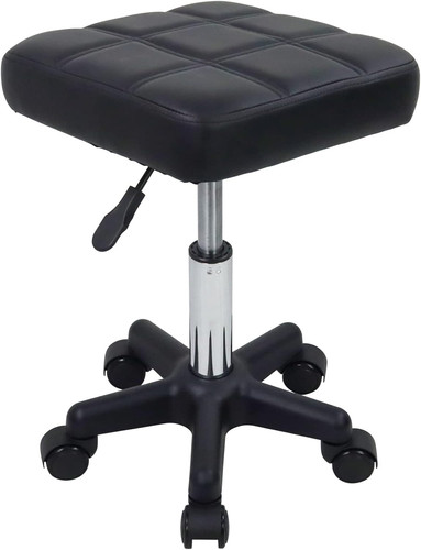 Square swivel stool with - square,