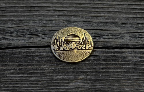 Brass golf ball marker - , with