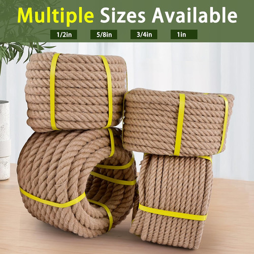 Jute rope inch x - jute,