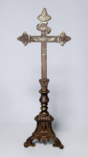 Antique brass church altar - church,