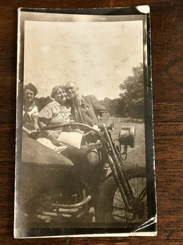 Antique motorcycle with - antique,