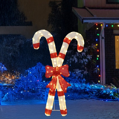 Lighted candy cane red - candy,