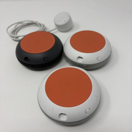 Three google home mini - three,