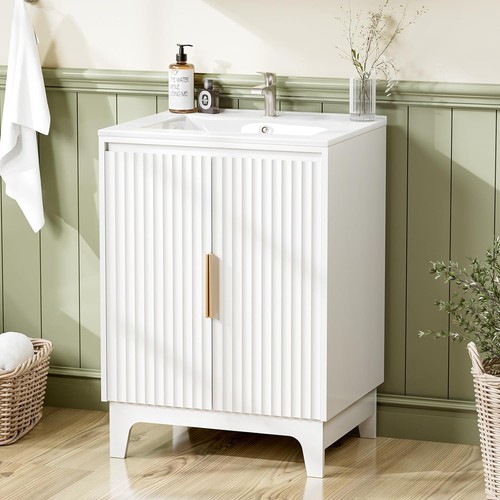 Fluted vanity free - 24",