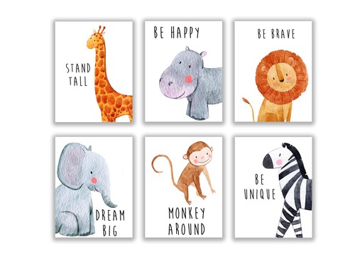 Safari nursery decor baby room - nursery,