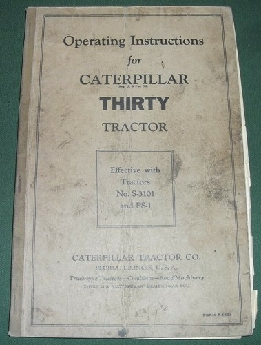 Cat caterpillar thirty tractor - cat,