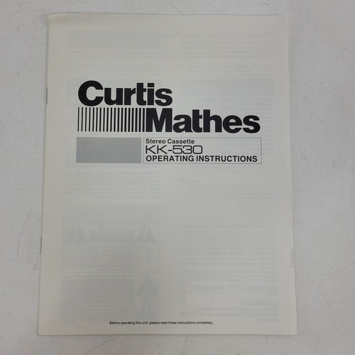 Curtis mathes 530 - mathes, operating