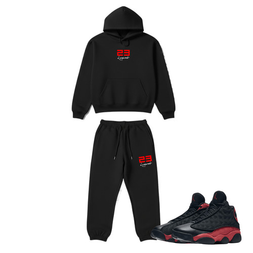 Medium black tracksuit hoodie - black,