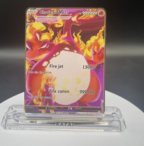 Gold metal pokemon charizard - gold,