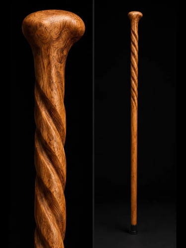 Spiral knob walking cane - spiral,