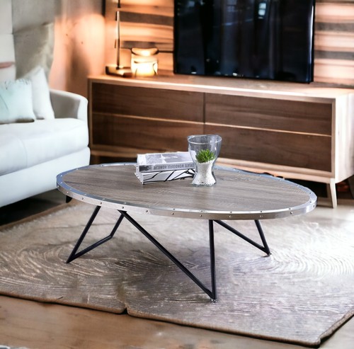 Weathered gray oak metal - oak,