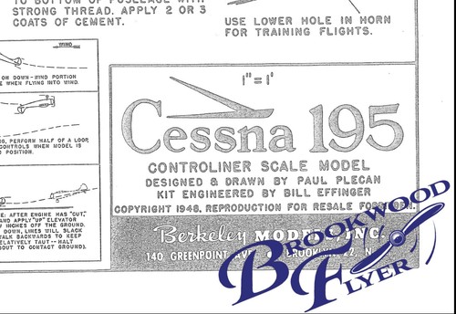 Berkeley cessna 195 plan - cessna, +