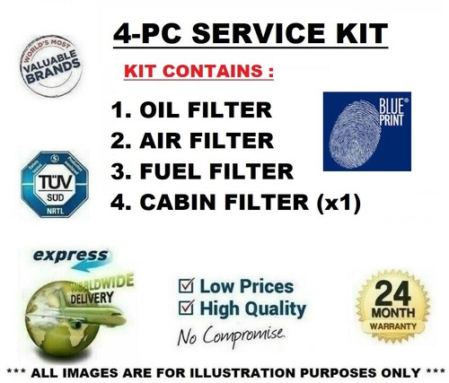 Adl piece filters kit for - 4-piece,