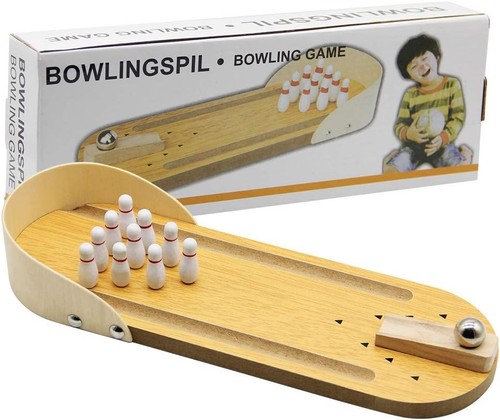 Compact wooden bowling game - compact,