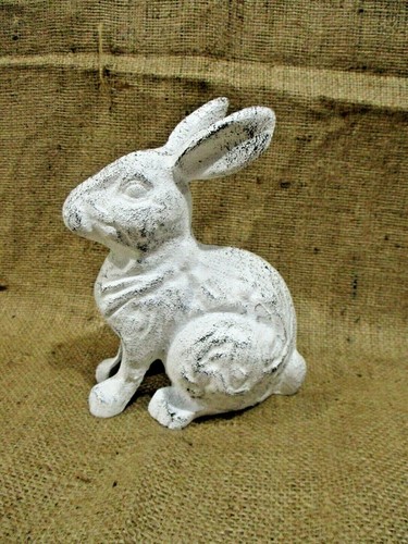 Large cast iron rabbit easter - large,