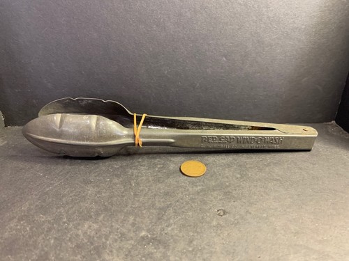 Vintage tin advertising tongs - vintage,