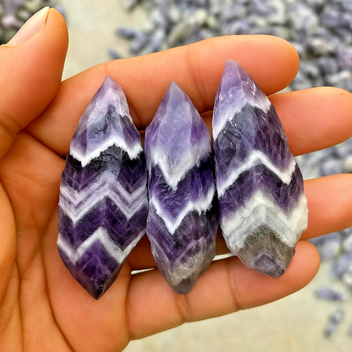 Natural raw chevron amethyst - natural,