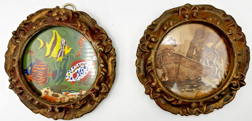 Vintage small gold gilt - gold, ornate