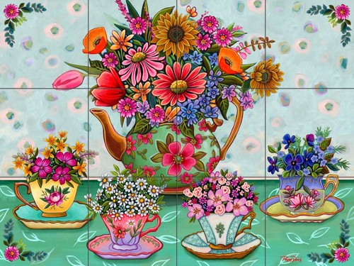 Ceramic tile mural kitchen - ceramic,