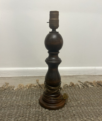 Vintage brown turned wood - vintage,