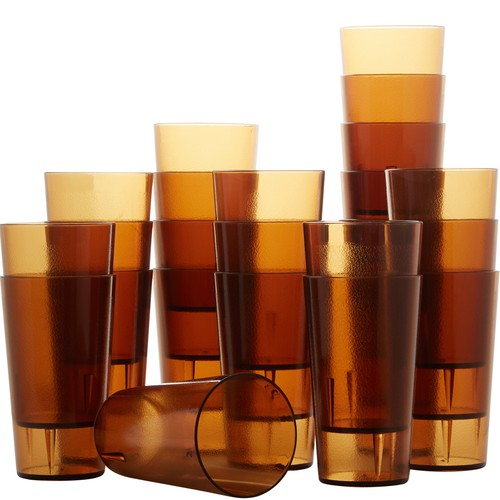 Pebbled plastic tumblers - 12, oz