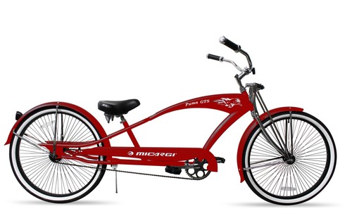 Red stretch beach cruiser - 26",
