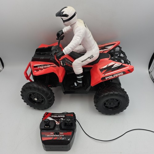 Red 4x4 polaris quad - polaris,