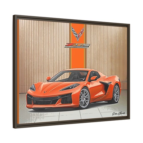 Z06 corvette painting framed - a,