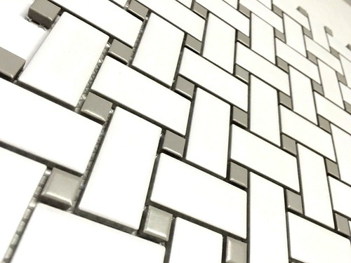 White gray basketweave - 1,