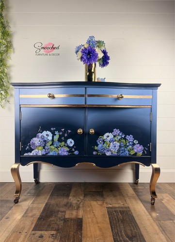 Hand painted navy - ombre, dining