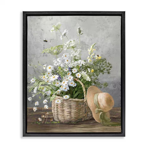 Country daisy basket - basket, by