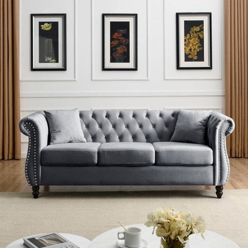 Seater chesterfield velvet - seater,