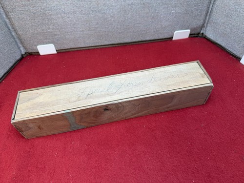 Vintage wood tool box - tool,
