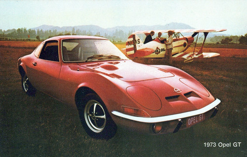 1973 opel postcard - opel,